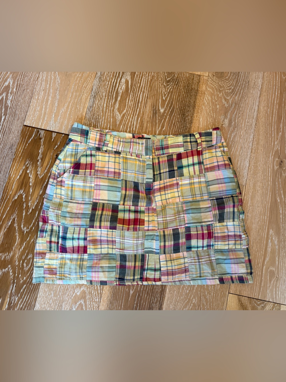 J.Crew Vintage Madras Patchwork Plaid Cotton Mini Skirt